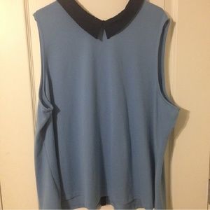 Blue blouse with peter pan collar